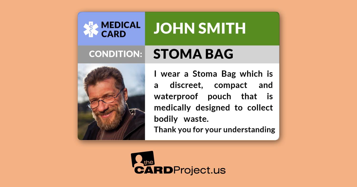 Stoma Bag Photo Medical Card (FRONT)